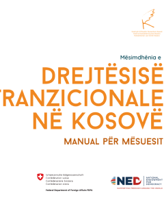 Mësimdhënia e Drejtësisë Tranzicionale në Kosovë -  Manual për Mësuesit
